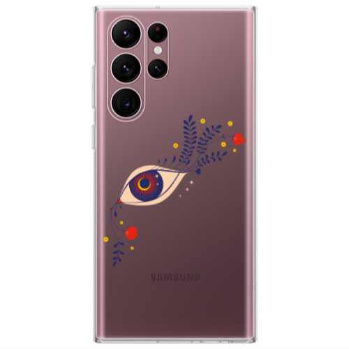 Samsung S22 Ultra Flower eye Transparent Silicone TPU Θήκη