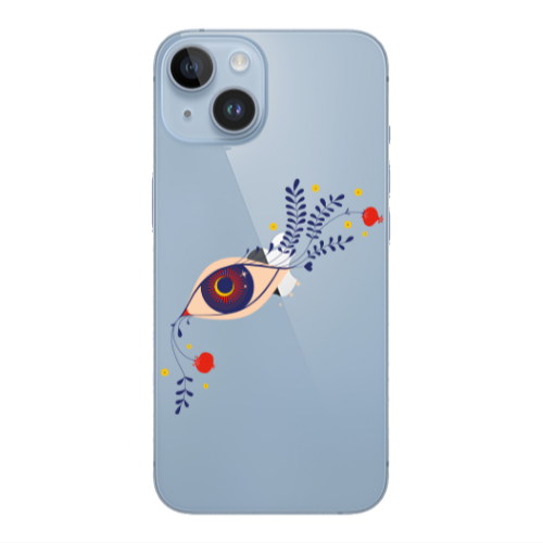 Apple iPhone 14 Plus Flower eye Transparent Silicone TPU Θήκη