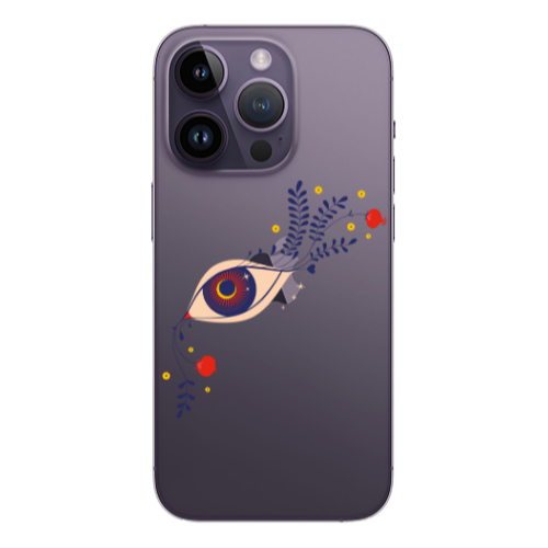 Apple iPhone 14 Pro  Flower eye Transparent Silicone TPU Θήκη
