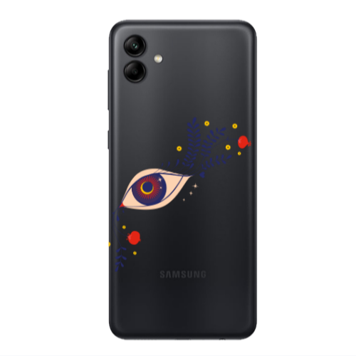 Samsung A04 Flower eye Transparent Silicone TPU Θήκη