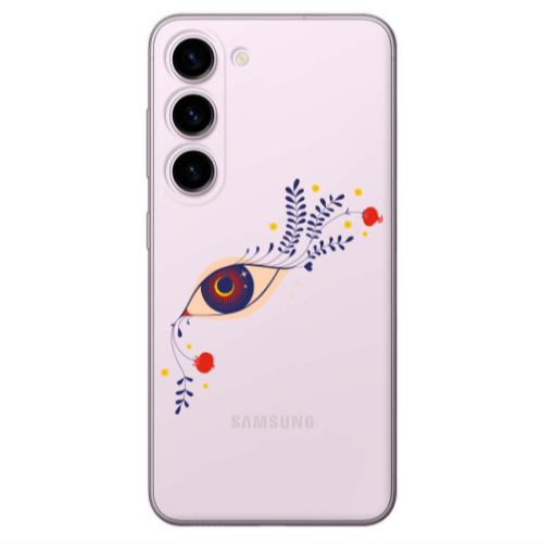 Samsung S23 Plus Flower eye Transparent Silicone TPU Θήκη