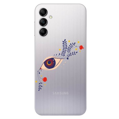 Samsung A14 5G Flower eye Transparent Silicone TPU Θήκη