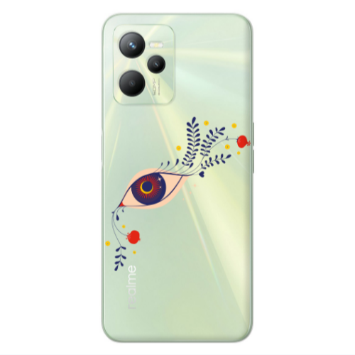 Realme C35 Flower eye Transparent Silicone TPU Θήκη
