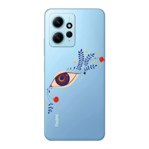Xiaomi Redmi Note 12 4G Flower eye Transparent Silicone TPU Θήκη