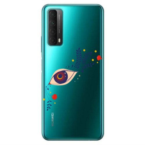 Huawei P Smart 2021 Flower eye Transparent Silicone TPU Θήκη