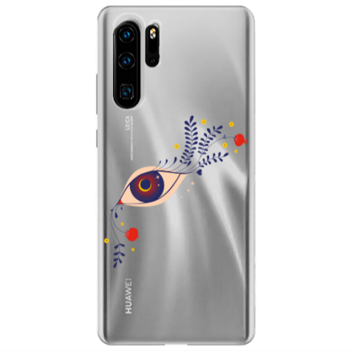Huawei P30 Pro Flower eye Transparent Silicone TPU Θήκη