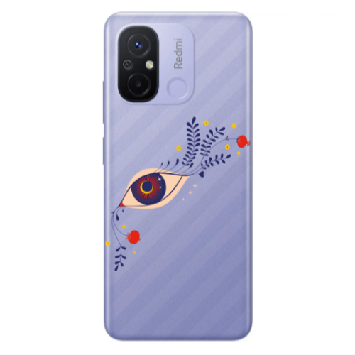 Xiaomi Redmi 12C Flower eye Transparent Silicone TPU Θήκη