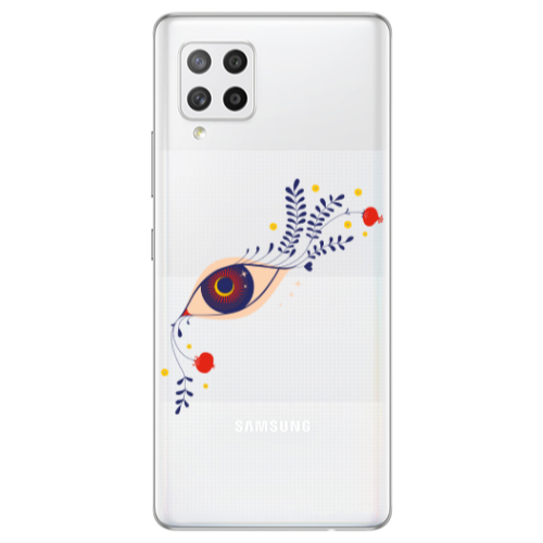 Samsung A42 5G Flower eye Transparent Silicone TPU Θήκη