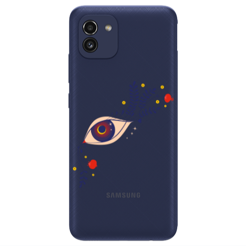 Samsung A03 Flower eye Transparent Silicone TPU Θήκη