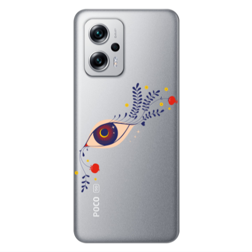 Xiaomi Poco X4 GT Flower eye Transparent Silicone TPU Θήκη