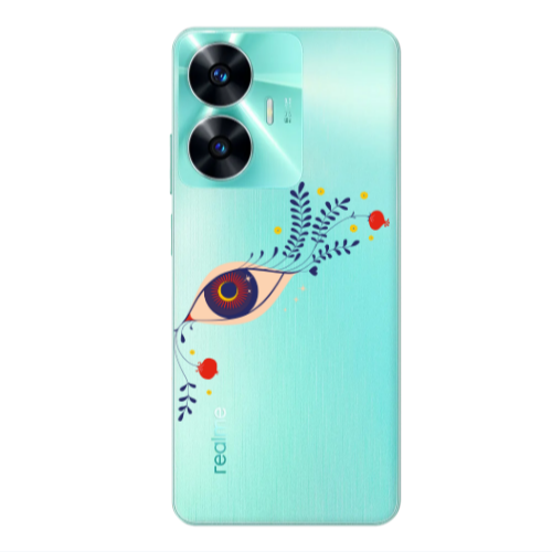 Realme C55 Flower eye Transparent Silicone TPU Θήκη