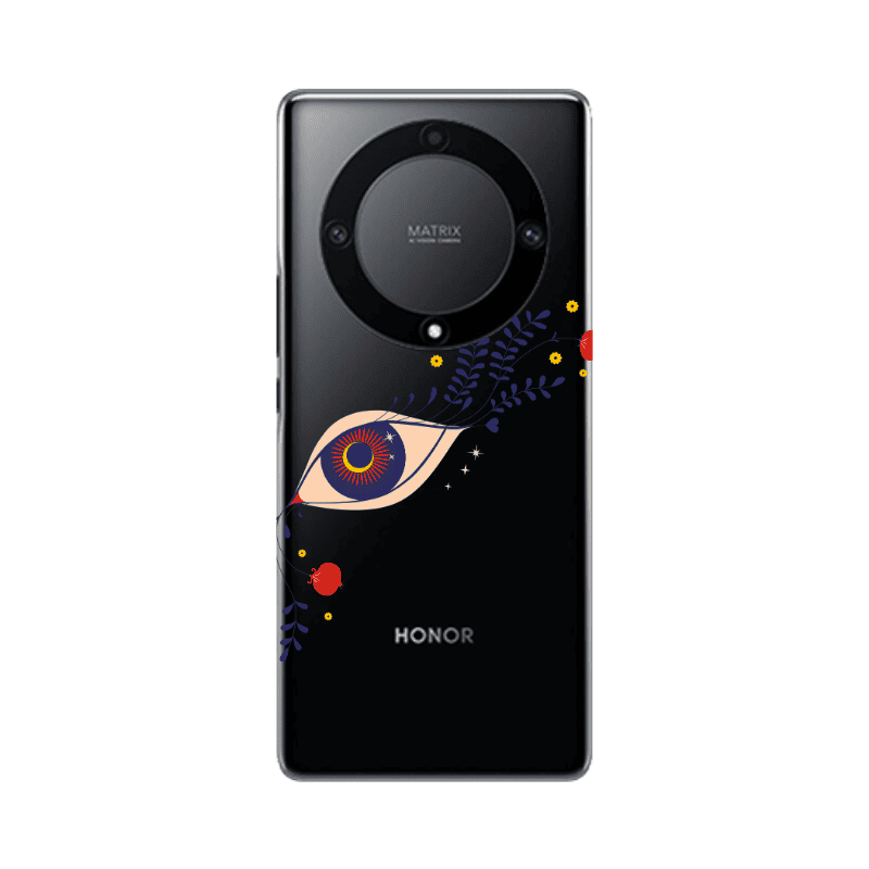Honor Magic5 Lite 5G Flower eye Transparent Silicone TPU Θήκη