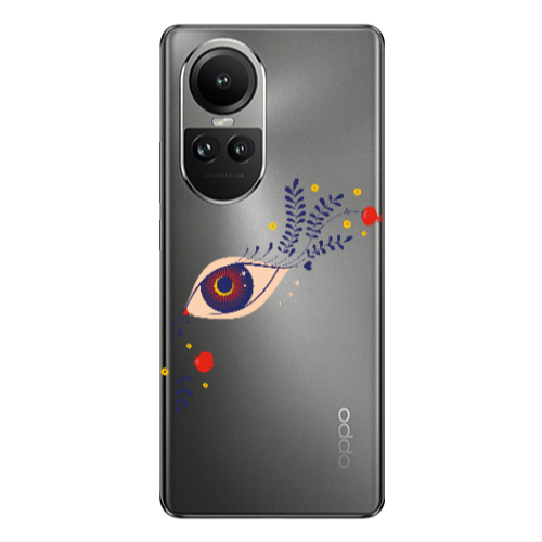 Oppo Reno10 5G Flower eye Transparent Silicone TPU Θήκη