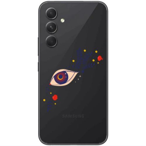 Samsung Galaxy A25 Flower eye Transparent Silicone TPU Θήκη
