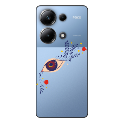 Xiaomi Poco M6 Pro 4G Flower eye Transparent Silicone TPU Θήκη