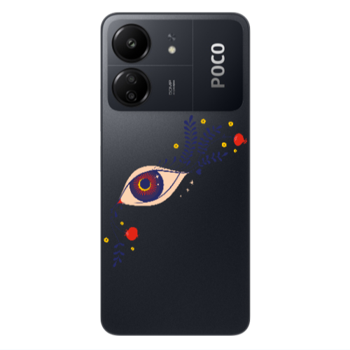 Xiaomi Poco C65 Flower eye Transparent Silicone TPU Θήκη