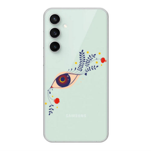 Samsung S24 Plus Flower eye Transparent Silicone TPU Θήκη