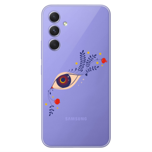 Samsung A55 Flower eye Transparent Silicone TPU Θήκη