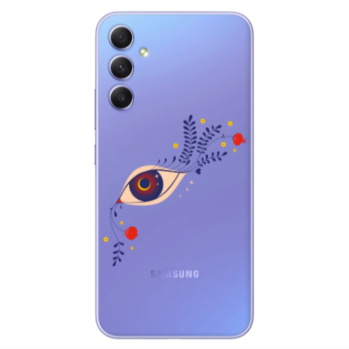 Samsung A25 Flower eye Transparent Silicone TPU Θήκη