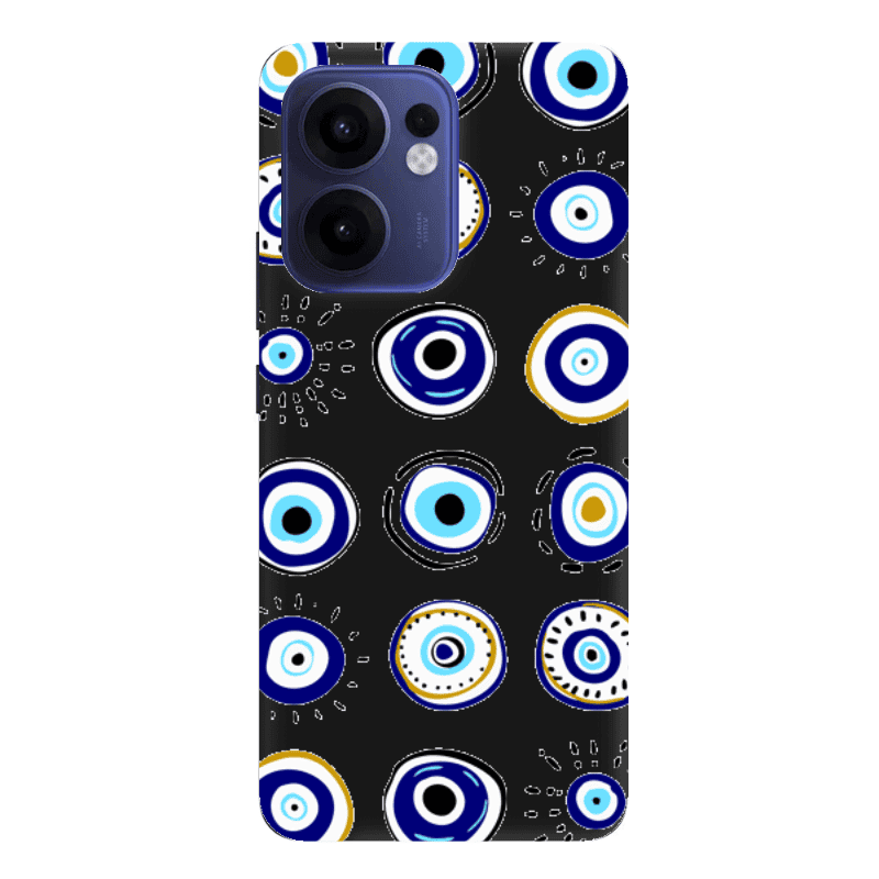 Oppo Reno13 FS Beads Black Colored Silicone TPU Θήκη