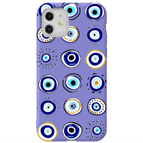 Apple iPhone 11  Beads Purple Colored Silicone TPU Θήκη