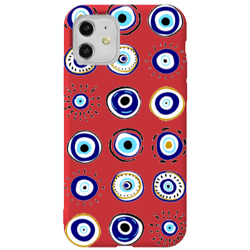 Apple iPhone 11  Beads Red Colored Silicone TPU Θήκη