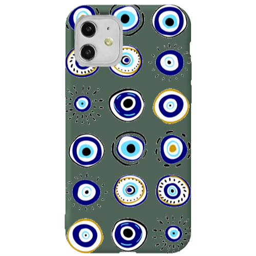 Apple iPhone 11  Beads Dark Green Colored Silicone TPU Θήκη
