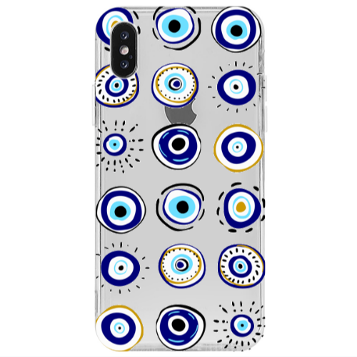 Apple iPhone X Beads Transparent Silicone TPU Θήκη