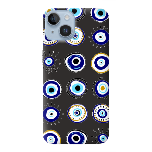 Apple iPhone 14  Beads Black Colored Silicone TPU Θήκη
