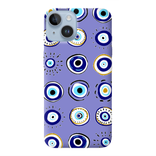 Apple iPhone 14 Plus Beads Purple Colored Silicone TPU Θήκη