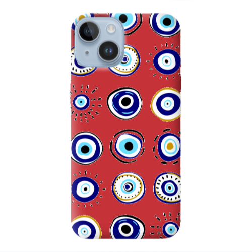 Apple iPhone 14 Plus Beads Red Colored Silicone TPU Θήκη