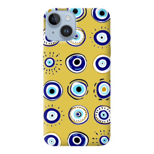 Apple iPhone 14 Plus Beads Yellow Colored Silicone TPU Θήκη