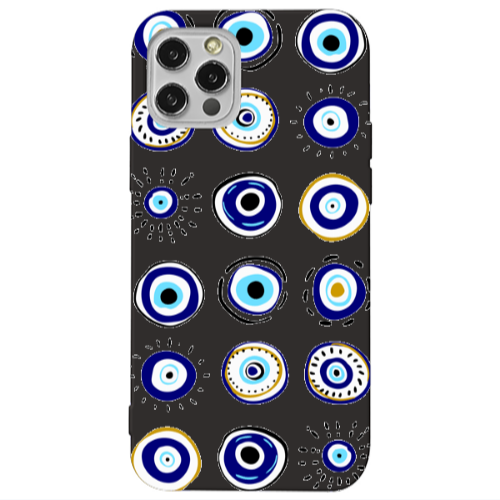 Apple iPhone 13 Pro Beads Black Colored Silicone TPU Θήκη
