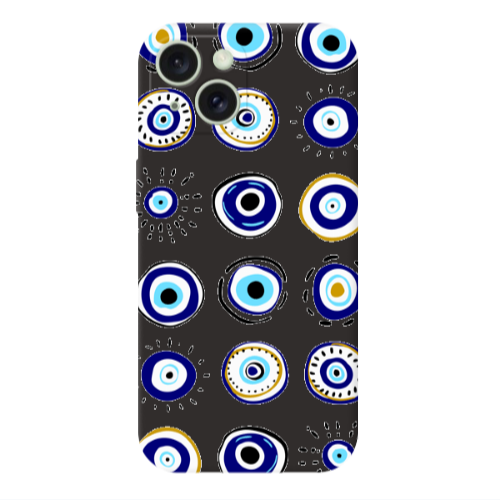 Apple iPhone 15 Beads Black Colored Silicone TPU Θήκη