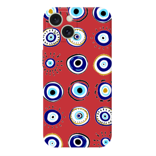 Apple iPhone 15 Beads Red Colored Silicone TPU Θήκη