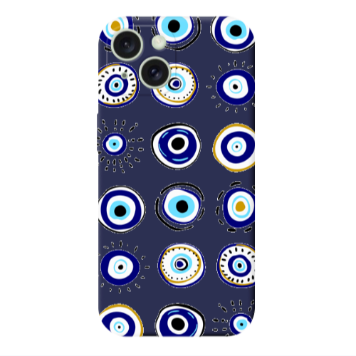 Apple iPhone 15 Plus Beads Dark blue Colored Silicone TPU Θήκη