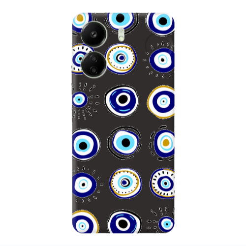 Xiaomi Redmi 13C Beads Black Colored Silicone TPU Θήκη