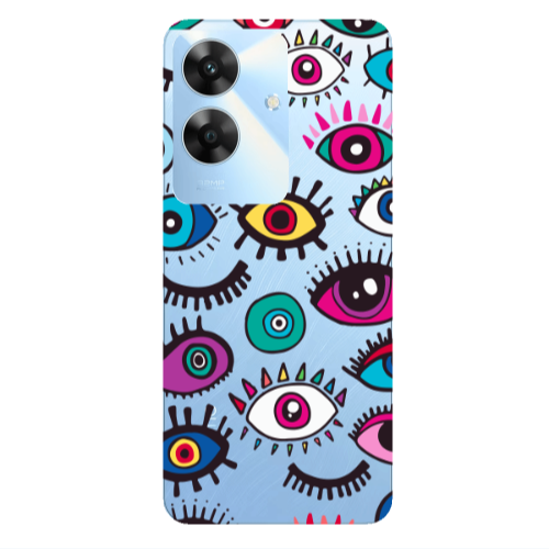 Realme Note 60 Multiple eyes Transparent Silicone TPU Θήκη