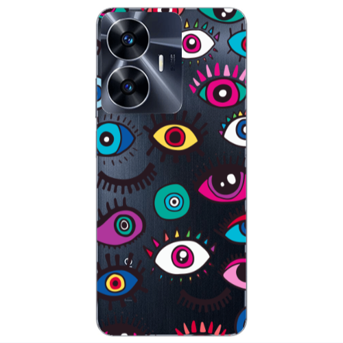 Realme Note 50 Multiple eyes Transparent Silicone TPU Θήκη
