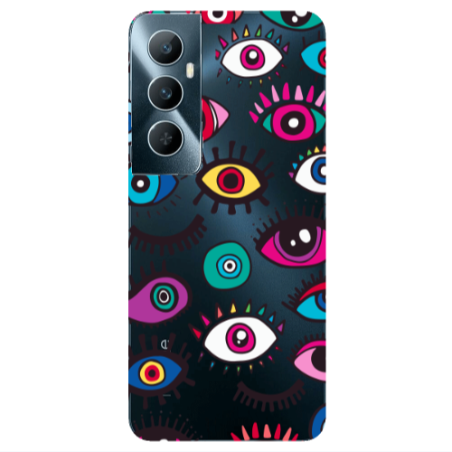 Realme C65 Multiple eyes Transparent Silicone TPU Θήκη