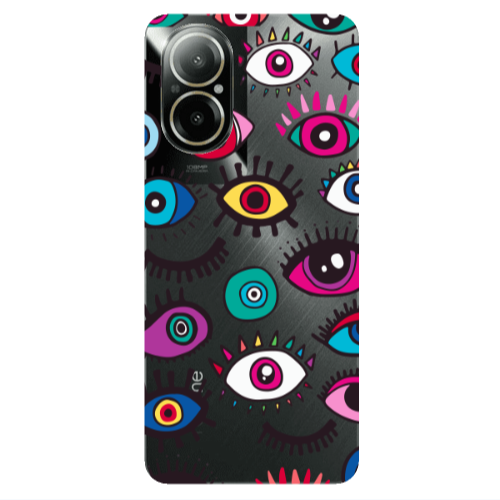Realme C67 Multiple eyes Transparent Silicone TPU Θήκη