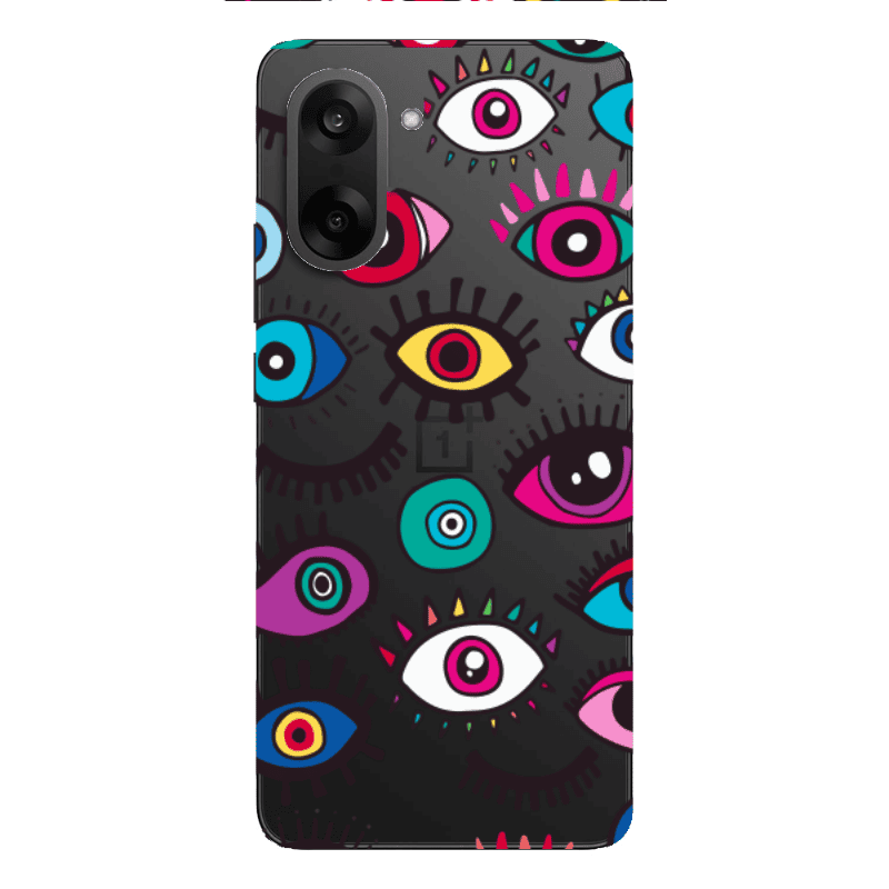 Oneplus Nord CE 5 Multiple eyes Transparent Silicone TPU Θήκη