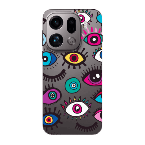 Oppo Find X9 Pro Multiple eyes Transparent Silicone TPU Θήκη