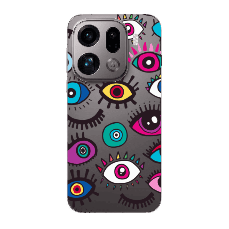 Oppo Find X9 Pro Multiple eyes Transparent Silicone TPU Θήκη