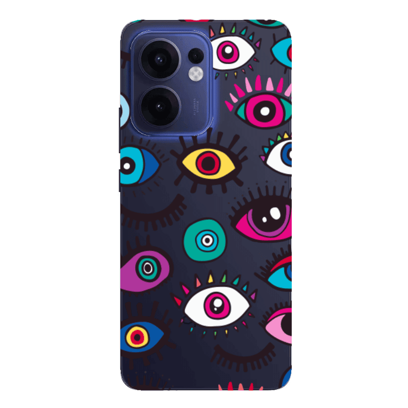 Oppo Reno13 FS Multiple eyes Transparent Silicone TPU Θήκη