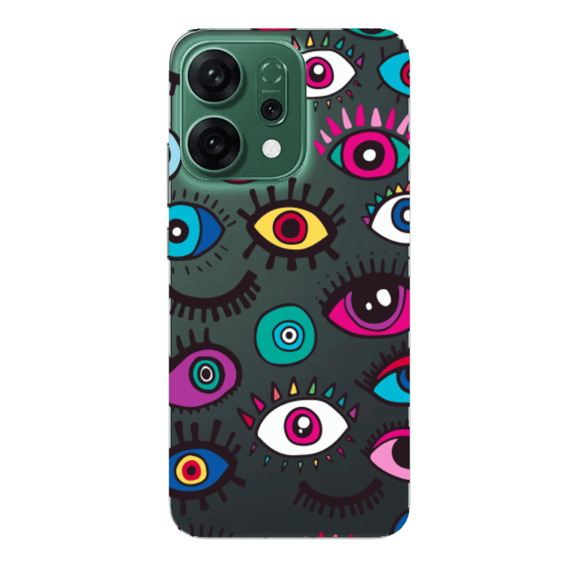 Oppo RENO 14 Multiple eyes Transparent Silicone TPU Θήκη