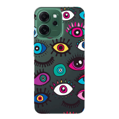 Oppo 14 F Multiple eyes Transparent Silicone TPU Θήκη