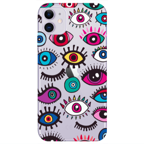 Apple iPhone 11  Multiple eyes Transparent Silicone TPU Θήκη
