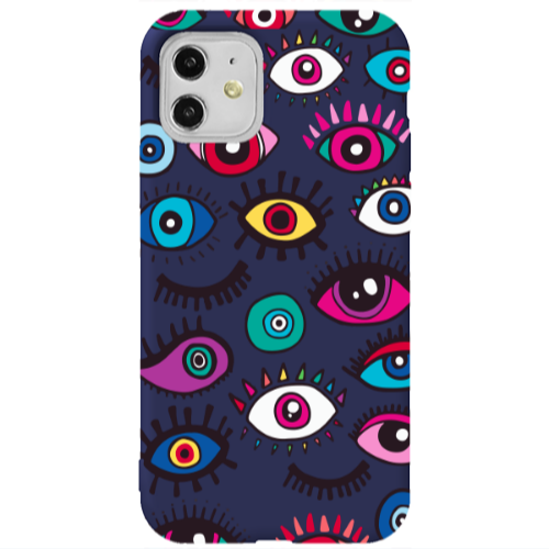 Apple iPhone 11  Multiple eyes Dark blue Colored Silicone TPU Θήκη