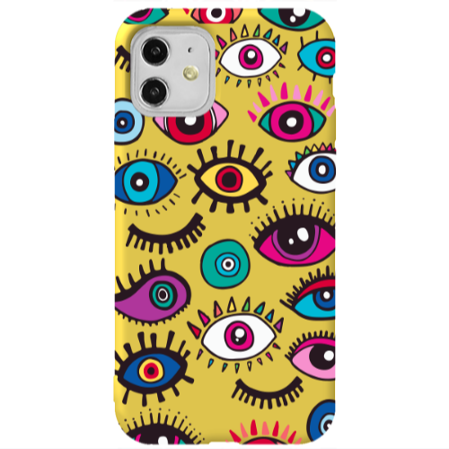 Apple iPhone 11  Multiple eyes Yellow Colored Silicone TPU Θήκη